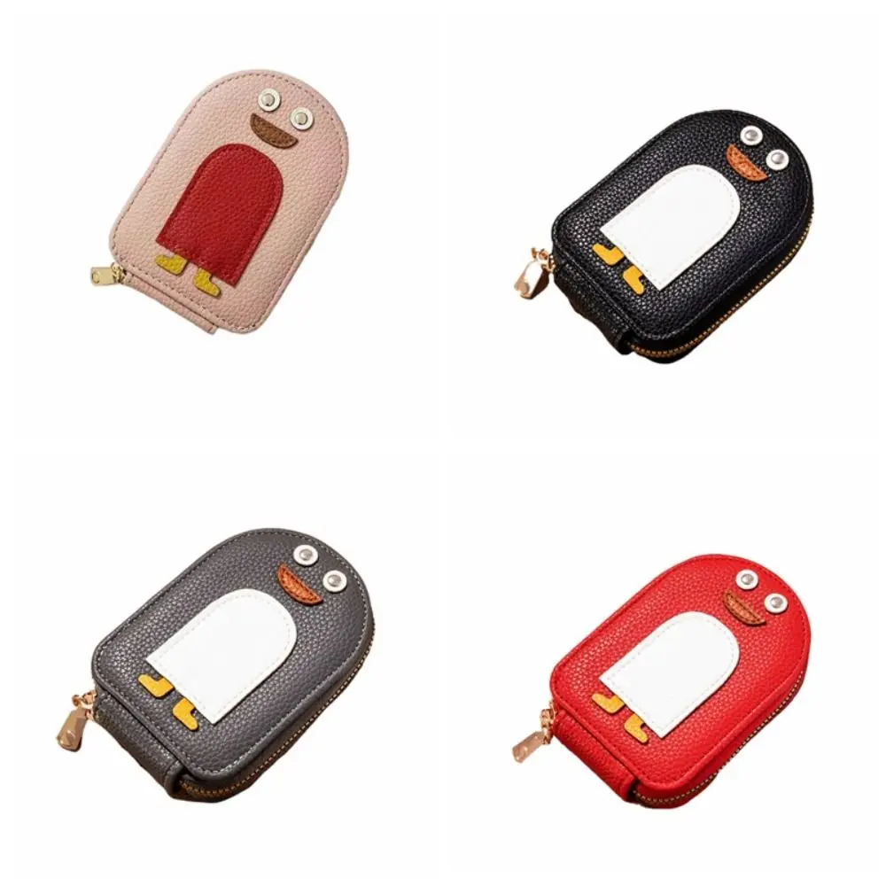 Cute Penguins PU Credit Card Coin Wallet Holder Cute Organ Style Multi Card Coin Wallet Business Holder Pouch