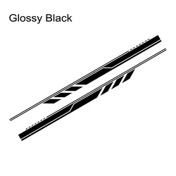 Car Side Door Sticker Creative Stripes Vinyl Decals Trims Auto Accessories (Glossy Black)