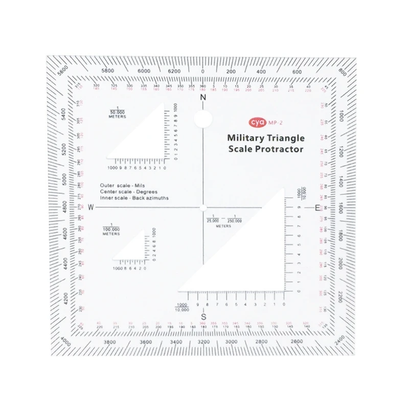 MGRS USNG Coordinate Scale Practical Military Style TransparentTopographical Map Scale Navigation MilitaryProtractor DropShip 5