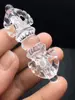 Natural Clear Crystal Quartz Rock Stone Carved Vajra Dorje Phurpa Dagger Pendant 1