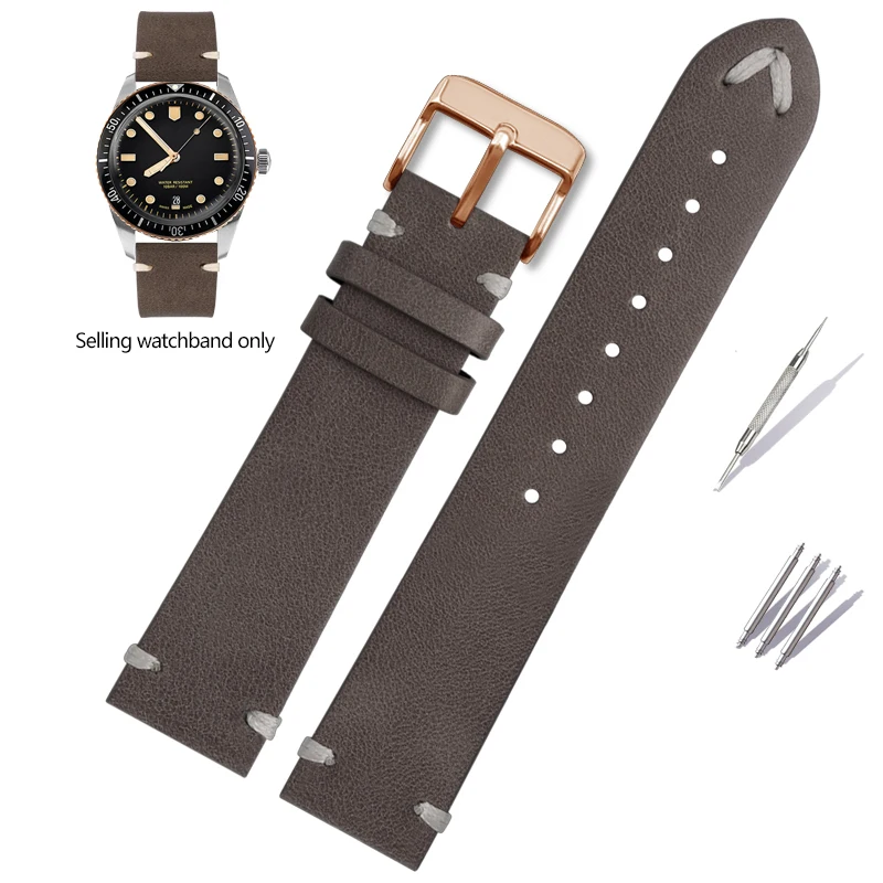 thumbnail image 1 of Correa de reloj de cuero de imitación de 18 mm, 20 mm y 22 mm para Omega Hippocampus 300/150/600 Speedmaster para hombre, adecuada para correa de reloj Seiko Hamilton, 1 of 5