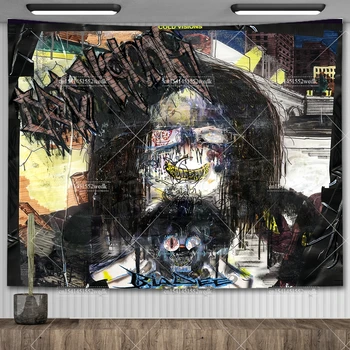 Bladee Tapestry Wall Face Art Posters for Bedroom, Hip Pop Music Album, Meme Tapestrile, Party Backdrop, Home Decoration, 333 1