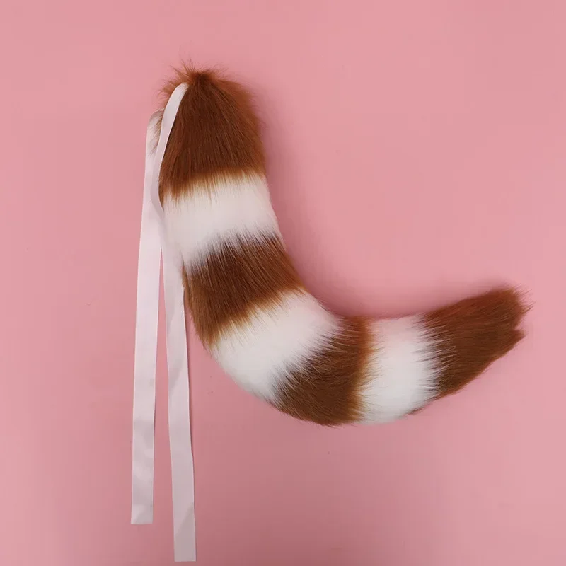 Coda di Gatto a Strisce per Cosplay Anime, Accessori per Giochi di Ruolo, Regalo per Adulti Sopra i 3 Anni - immagine 2