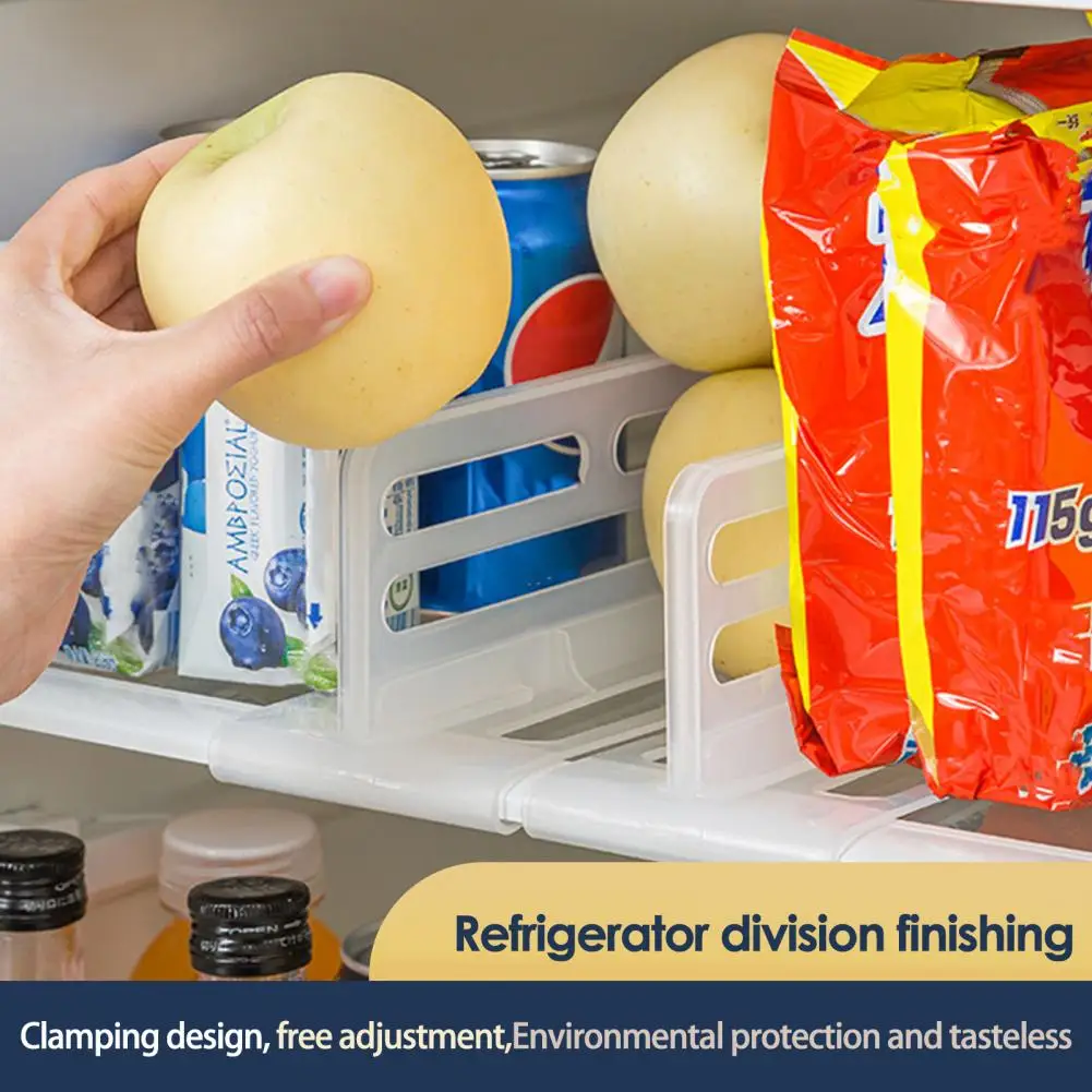 Cabilock 3-Piece Fridge Divider Set – Plastic Organizers For Refrigerator Shelves (12x5 Cm)