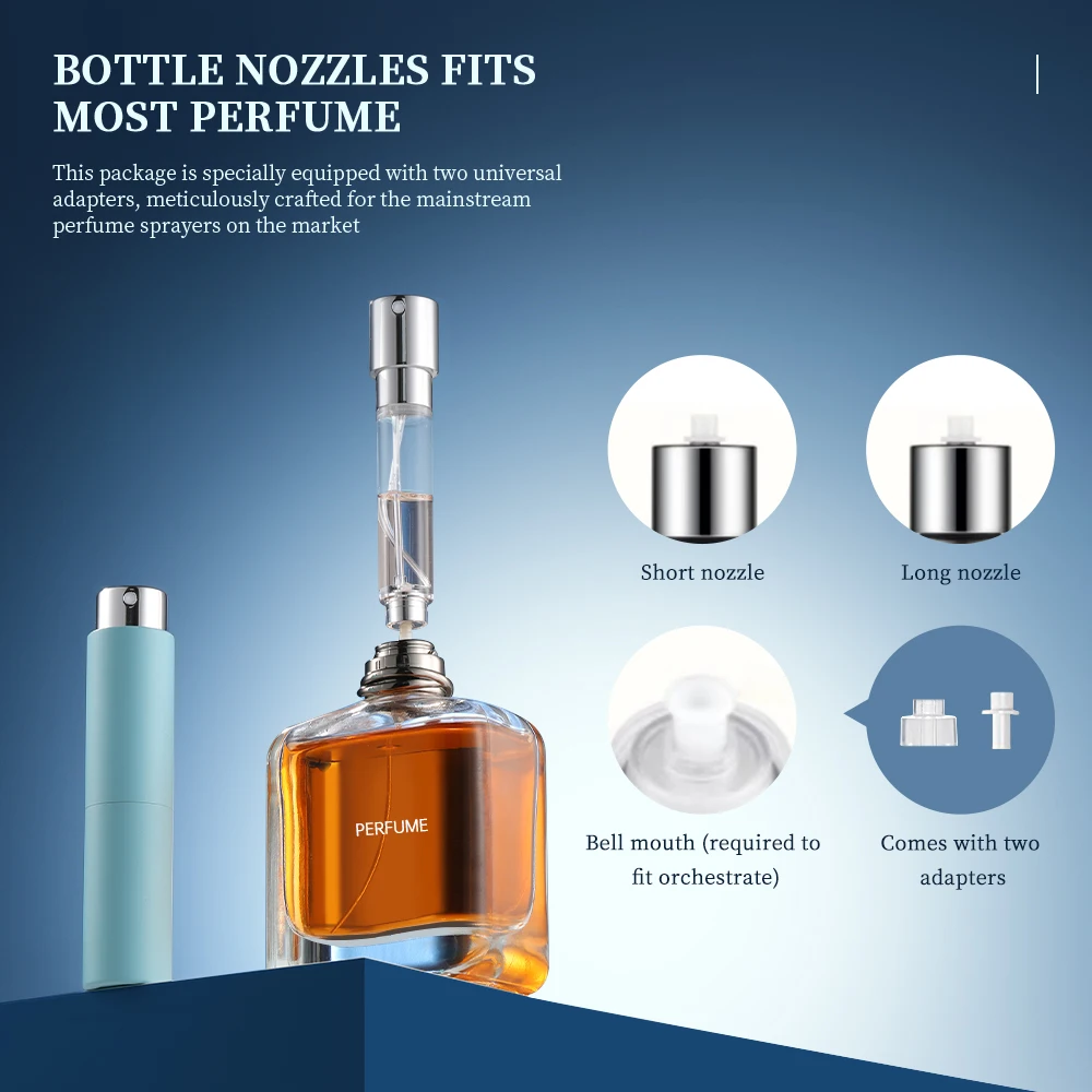 Rotating Travel Perfume Atomizer - Portable Refillable Spray Bottle, 8ml Capacity