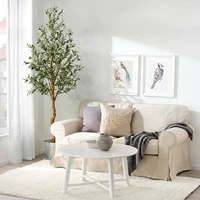 1Pc/2Pcs Artificial Olive Tree 4ft / 5ft / 6ft, Large Artificial Plants Fake Plastic Plants in Pot for Home Bedroom Decor 6