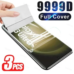 Hydrogel Screen Protector Set - 3 - Pack Flexible Film Shields - Hydrogel Film (For Samsung S25 Plus)