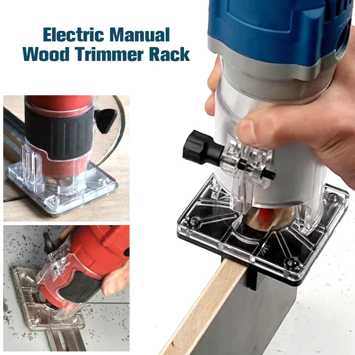 Compact Router Bracket Wood Palm Router Tool Cutting Palmming Base Electric Trimming Bracket for Slotting 65mm Trimming Machine