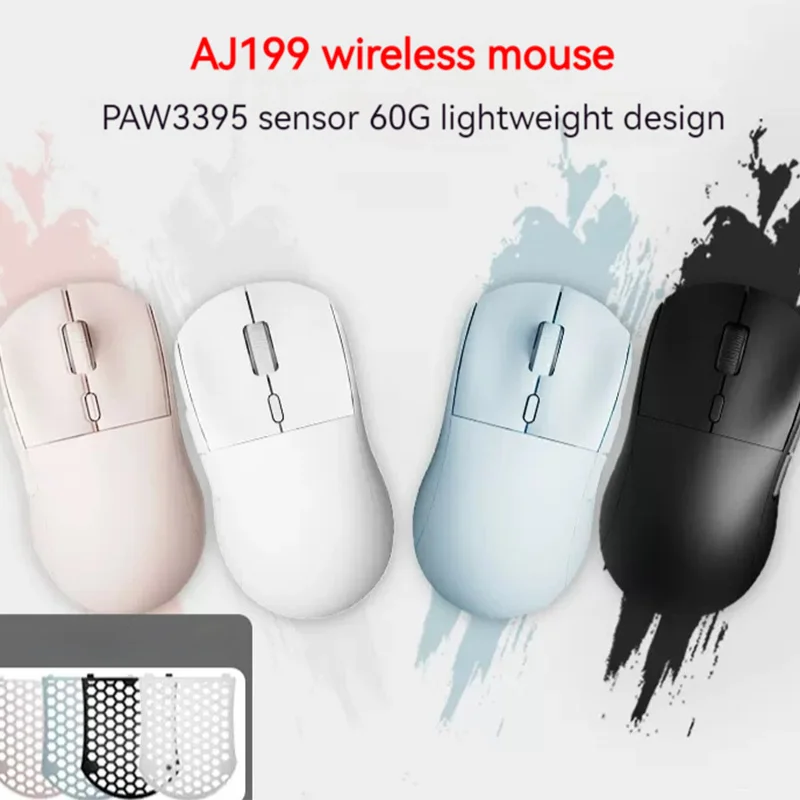 

Ajazz Aj199/aj139pro 2.4g Wired Connection Dual Mode Game Mouse Lightweight Paw3395 Sensor Esports Computer Accessories As Gifts