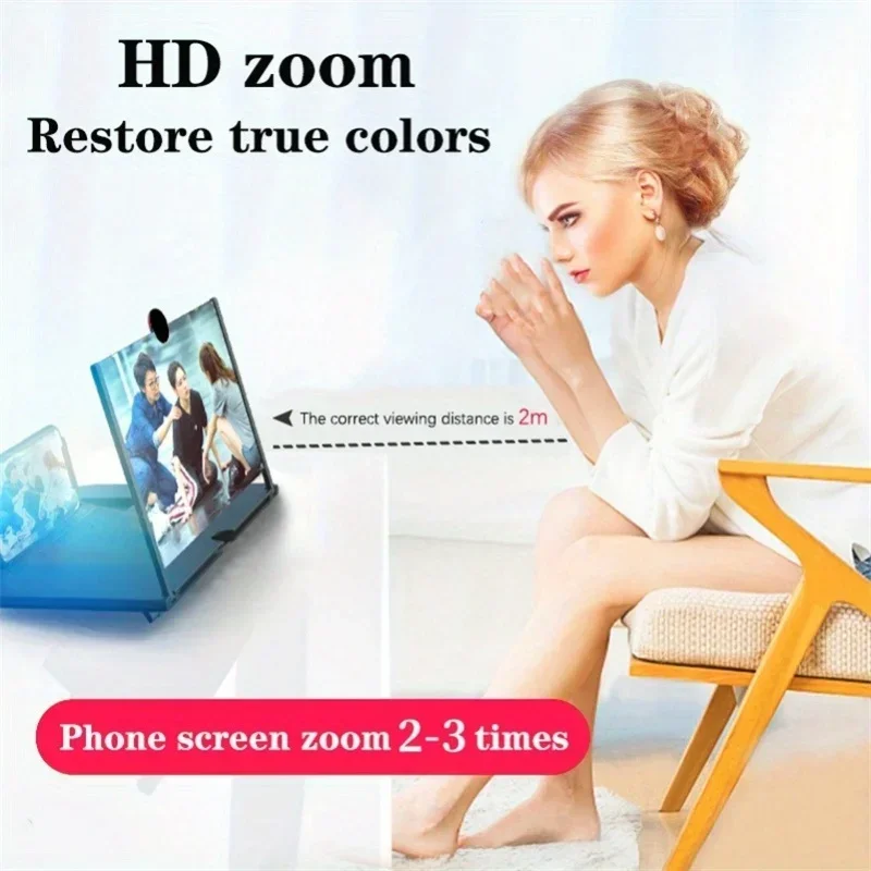 12 Inch 10 Inch Mobile Phone Screen Amplifier 3D Magnifying Glass Stand Magnifier HD Video Amplifier Foldable Phone Bracket phone screen amplifier