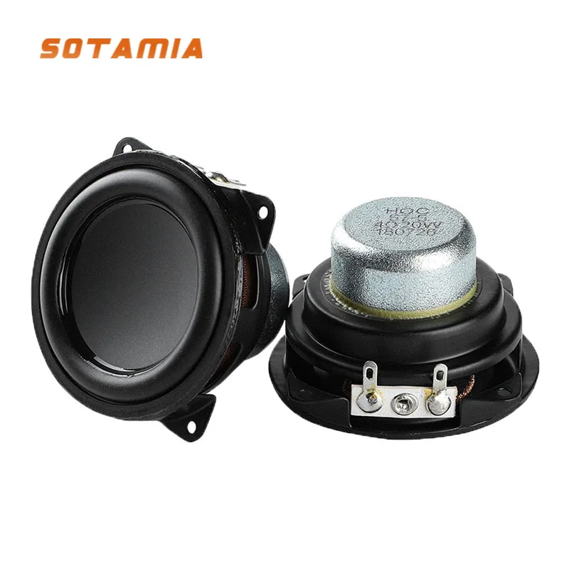 2Pcs 2 Inch Portable Full Range Speaker 4 Ohm 20W Neodymium Sound Speaker Angled Loudspeaker Amplifier Home Theater DIY