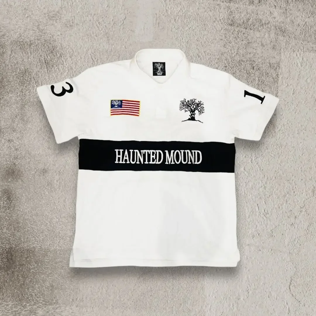 Y2K American Haunted House Mound Polo Shirt Men Women Hip