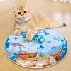 Cat Playing Water Mat Sensory Water Play Mat For Cat Pvc Ocean Fish Crawling Induction Cat Playing Water Mat Interactive Cat Toy 3