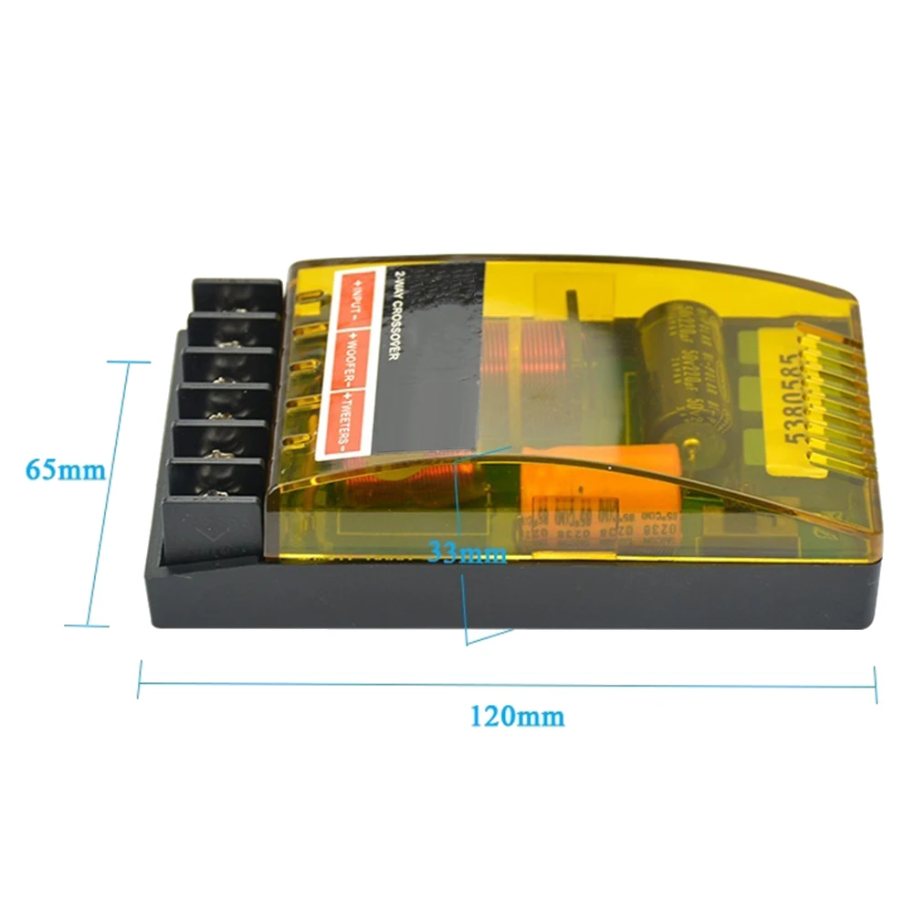 2PCS 2Way Car Stereo Audio Frequency Divider Speaker Crossover Filter_OFSS