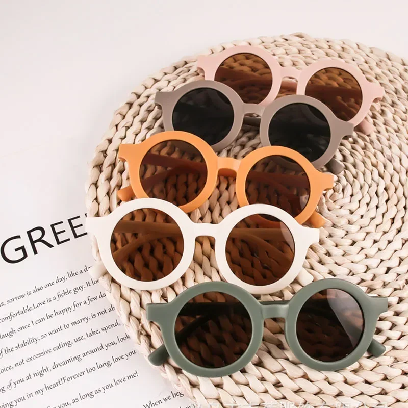 Kids Sunglasses Children Cute Cartoon Small Frame Sunglasses Kids Round Glasses Baby Fashion Colors Sunglasses Boys Girls Sun Protection Eyewear