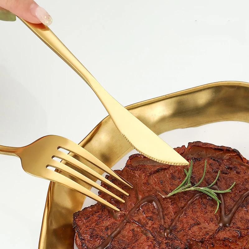 Elegant Gold Stainless Steel Fork Set - Perfect for Dining and Special Occasions