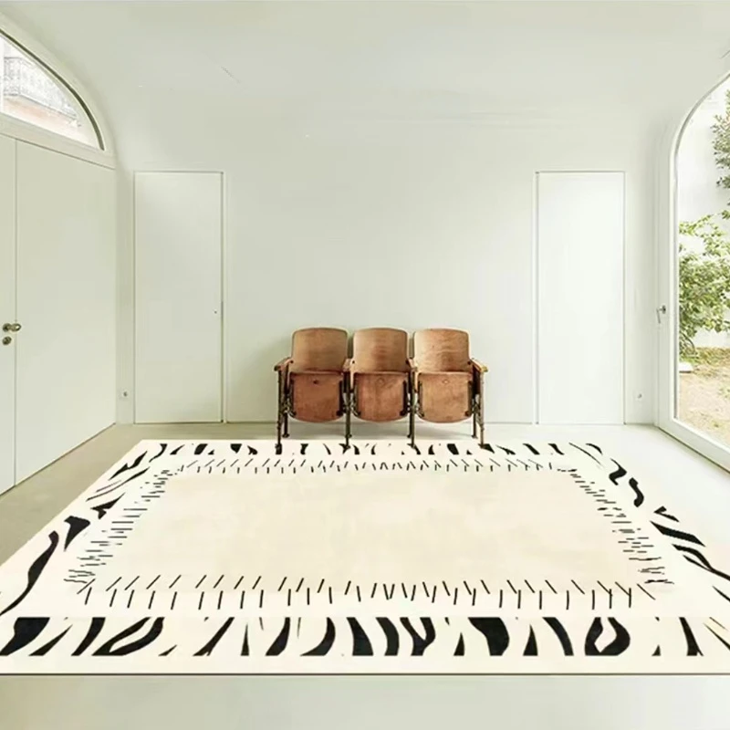 

French Living Room Decorative Carpet, High-End Light Luxury Office Non-Slip Mat, Modern Minimalist Bedroom Bedside Fluffy Soft