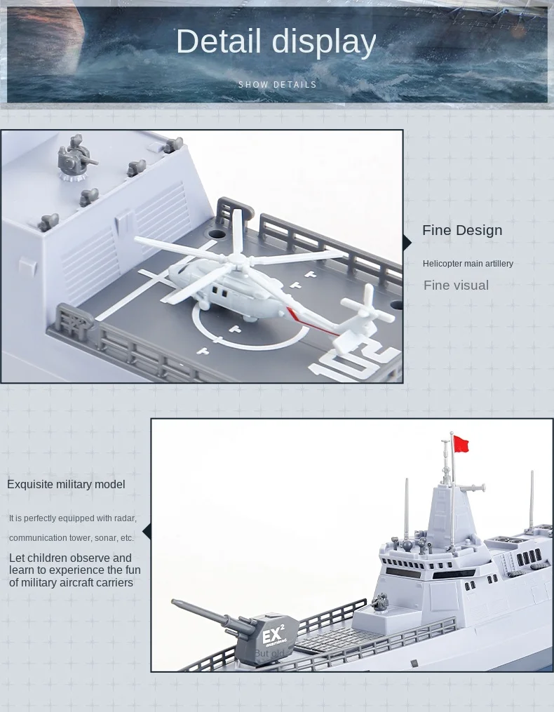 1/375 RC Destroyer Model Lhasa Ship Military Model Electric