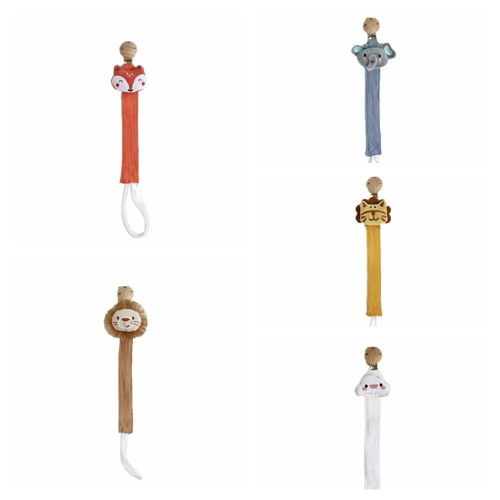 Cartoon Baby Cloth Pacifier Chain Anti-lost Animals Soother Holder Stroller Hanging Rope Teether Straps Nipple Holder Clips
