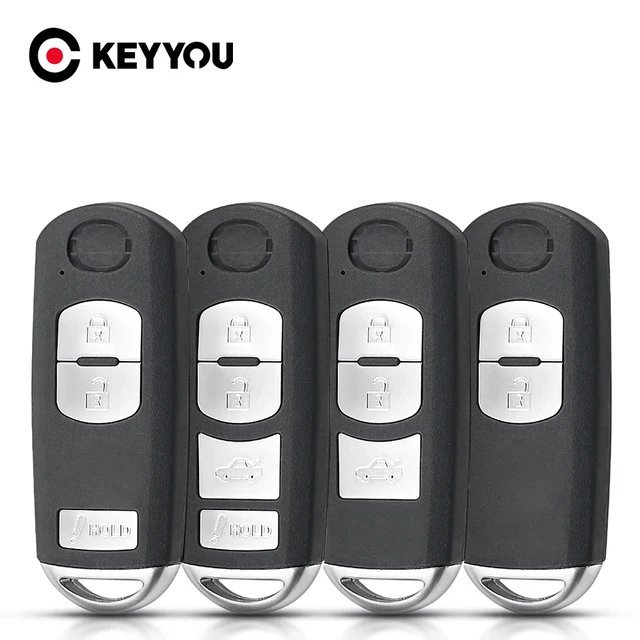 KEYYOU 2/3/4 Buttons Smart Remote Car Key Fob Shell For Mazda 6 GJ