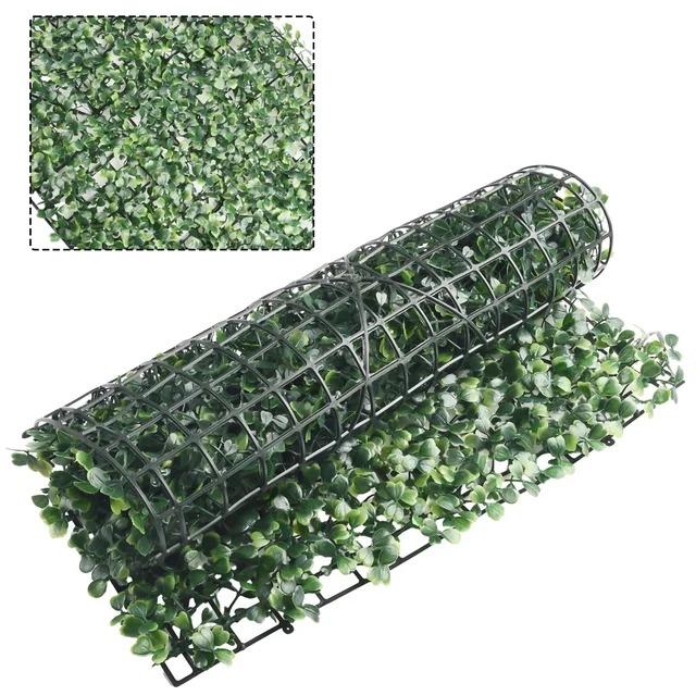 40x60cm Artificial Plant Walls Foliage Hedge Grass Mat Greenery Panels Fence Plastic Landscape Simulation Lawn Green Plants 3