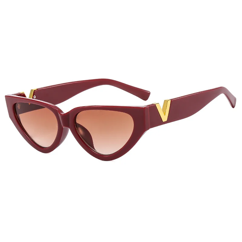 Elegant Vintage Cat Eye Sunglasses for Women - 2023 Fashion Designer Eyewear with UV400 Protection