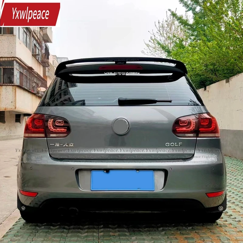 

For Volkswagen VW Golf 6 2010 2011 2012 2013 Roof Spoiler ABS Plastic Unpainted Color Rear Trunk Wing Car Accessories