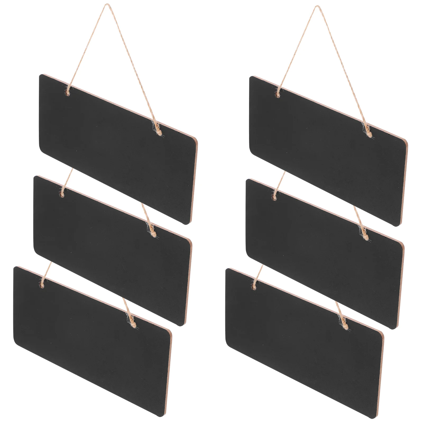6Pcs Chalkboard Pendant Decorative Hanging Blackboard Wooden Price Tag Small Writing Board With Rope wooden blackboard wooden chalkboard