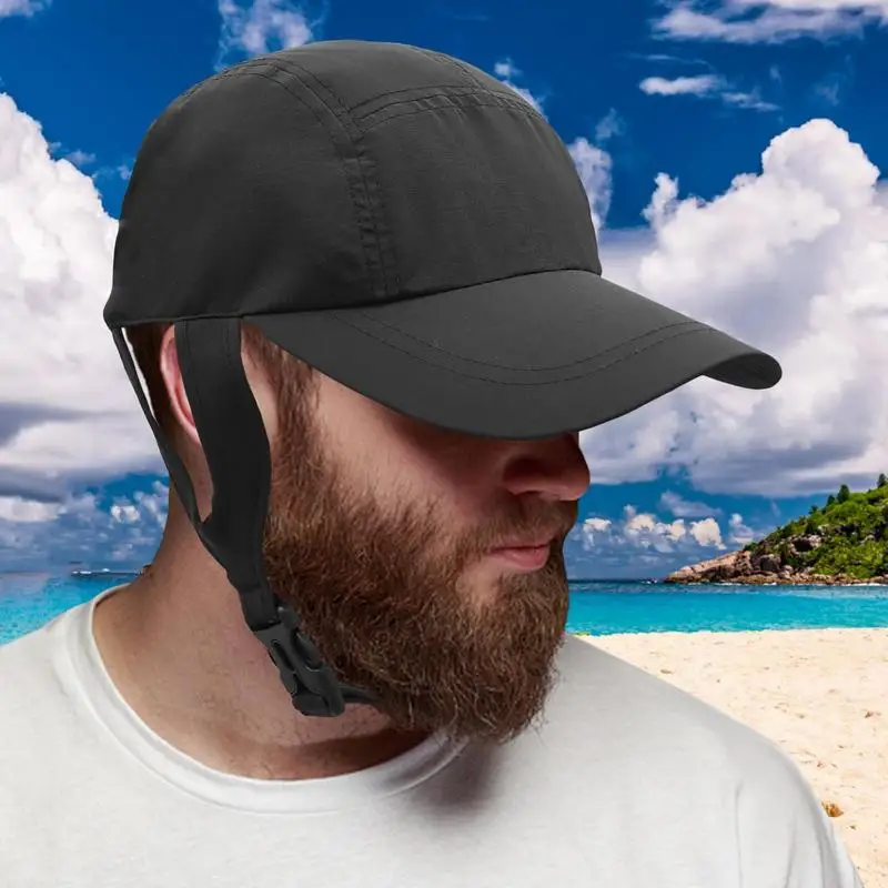Surf Surfing Hat With Chin Strap Kitesurf Caps Water Sport Sun Men Women Unisex Foldable Riding Camping Sun Hat Mountaineering