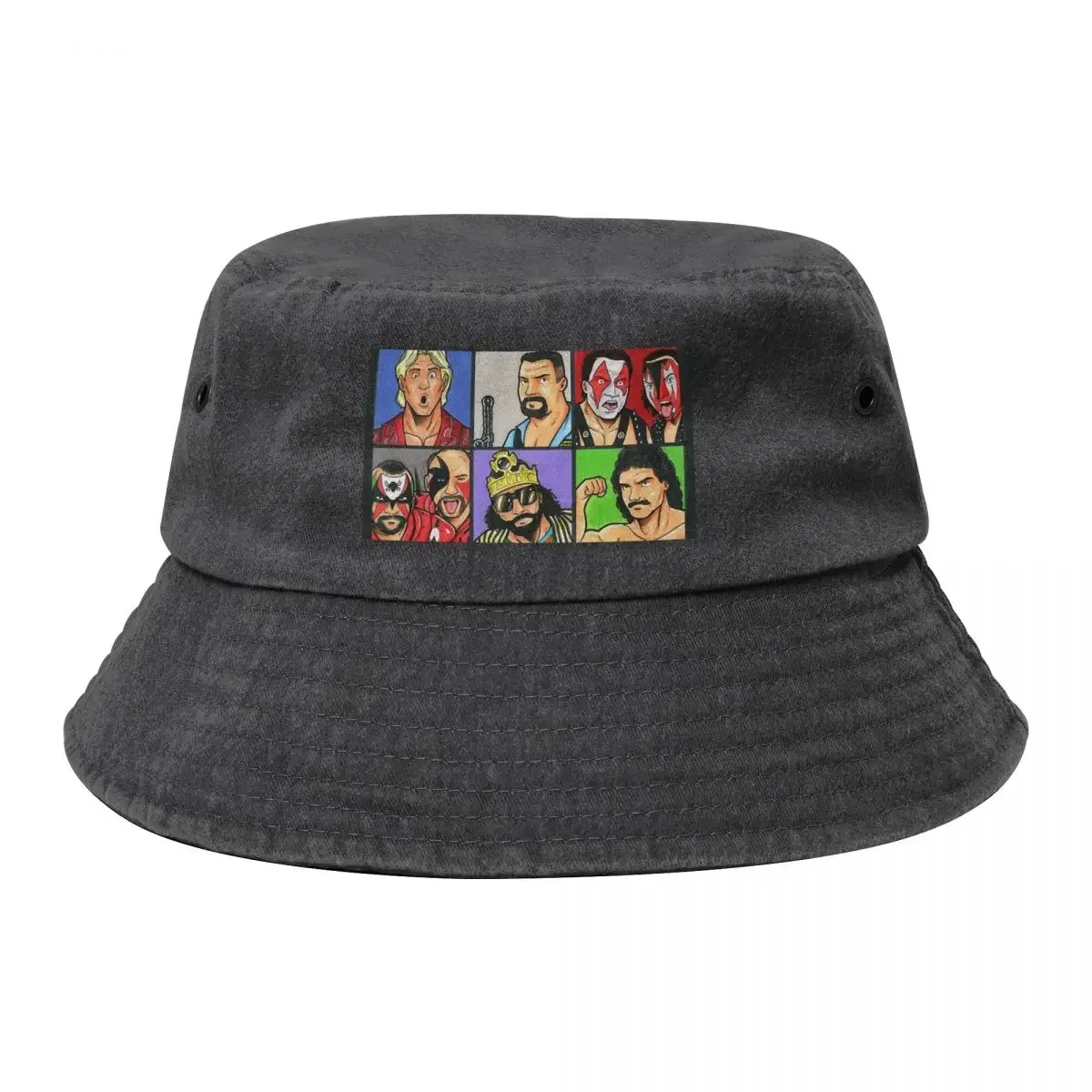 90s wrestling Essential Bucket Hat Luxury Hat funny hat Big Size dad Caps Male Women's