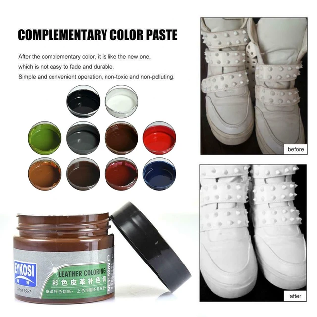 50ml Leather Repair Filler Kit Restore Renew Car Seats Sofa Shoe Scratch  Scuffs Repair Cream Furniture Complementary Color Paste