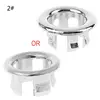 Bathroom Basin Sink Overflow Ring Six-foot Round Insert Chrome Hole Cover Cap 3
