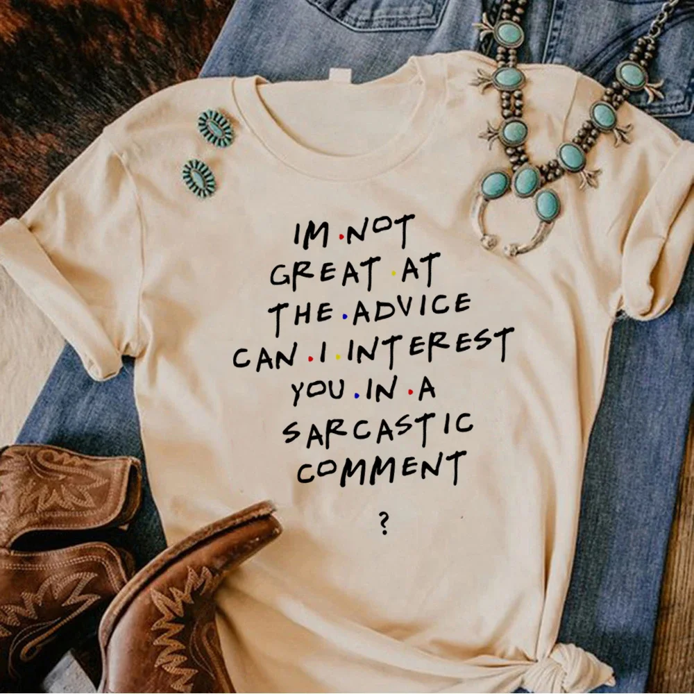 Friends Tv Chandler Bing t shirt women Y2K comic tshirt girl streetwear clothes