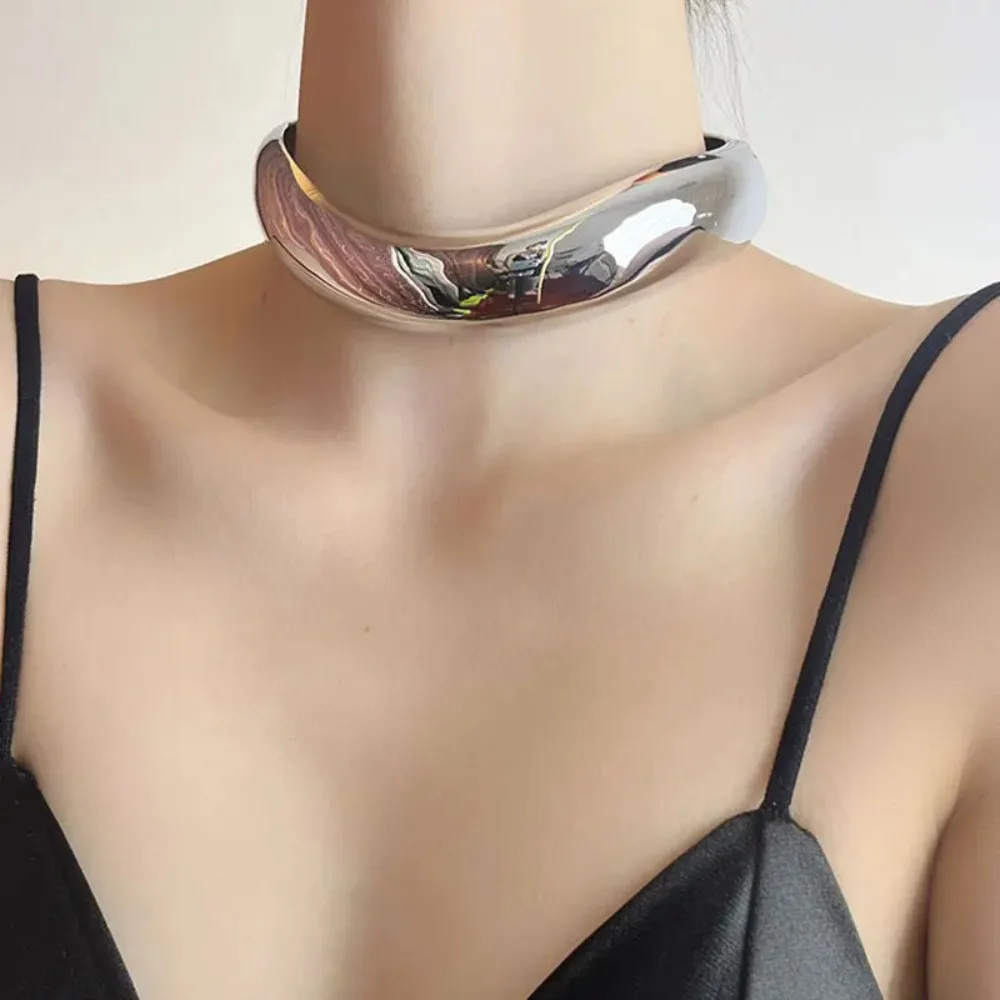 Metal Waterproof Big Choker Necklace for Women