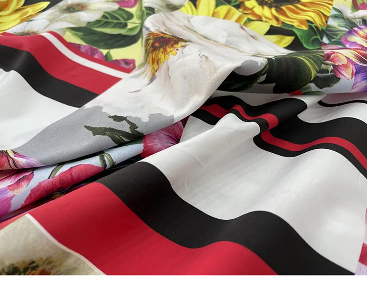 Italian Luxury Brand Printed Natural 100% Cotton Poplin Fabric DIY Fashion Shirt Children's Clothing Fabrics Cloth for Dress