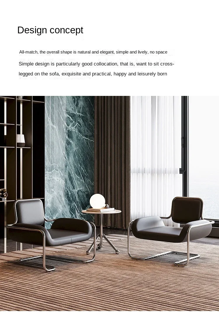 Description Picture 5 of itemMiddle Ancient Nordic Design Stainless Steel Dining Chair Furniture Lounge Home Chairs Sofa Armchair Sillas Comedor Living Room