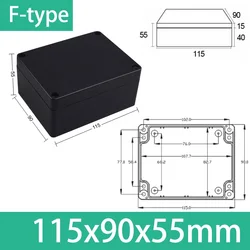 Durable Black IP67 Waterproof Electronic Safe Box with Organizer Compartments (F3 - 115X90X55mm)