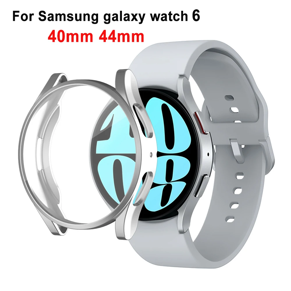 Proteggi Schermo Per Samsung Galaxy Watch 6 44Mm 40Mm Tpu Placcato All-Around Paraurti Shell Cover Galaxy Watch 6 40Mm 44Mm Custodia