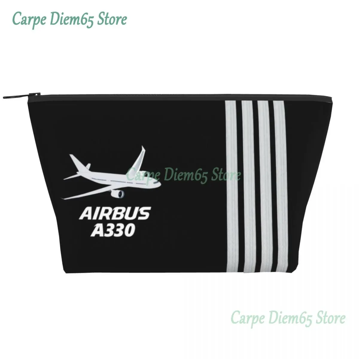 

Airbus A330 Captain Stripes Makeup Bag Travel Cosmetic Organizer Kawaii Pilot Aviation Aviator Airplane Storage Toiletry Bags