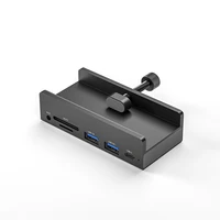 USB C HUB Docking Station Mount on Desk Computer 3.5mm AUX Type C Cable Micro SD Card Reader Disk Data Transfer Charge Dock - Image 4