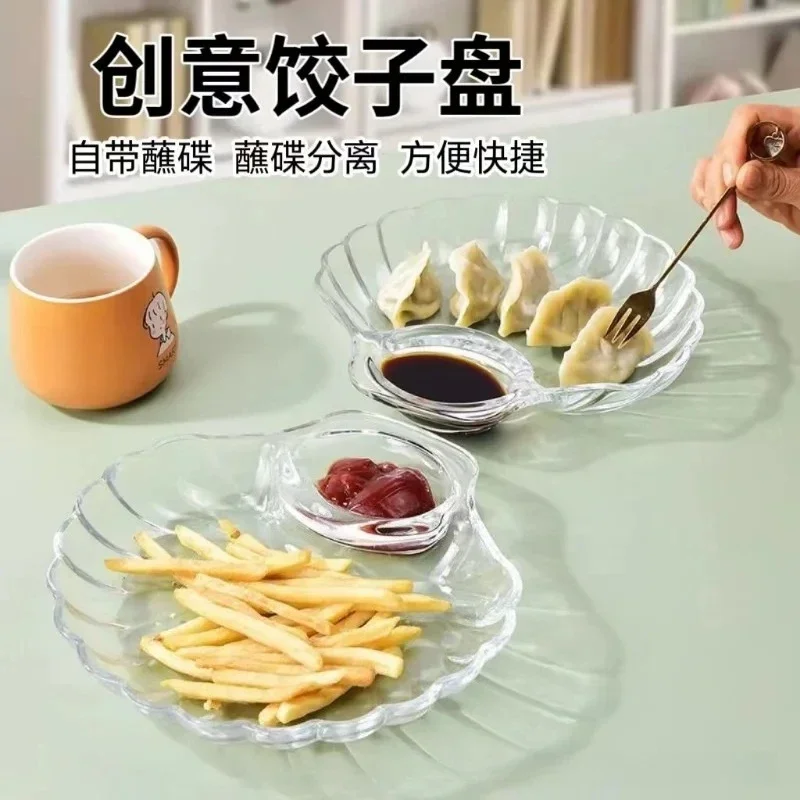 Premium Dumpling Plate Set Featuring High Beauty Vinegar Plate Versatile Salad Bowl Fruit and French Fry Dish for Home Dining