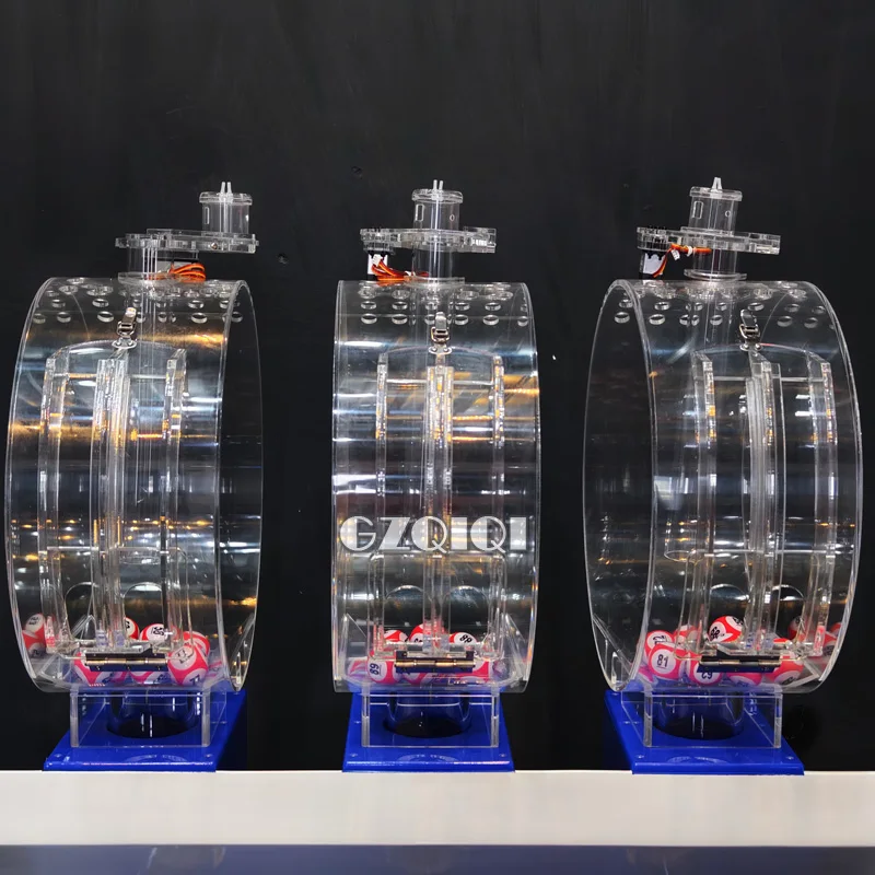 Popular lottery machine with 3 cylinders and balls holder for pick 3 game