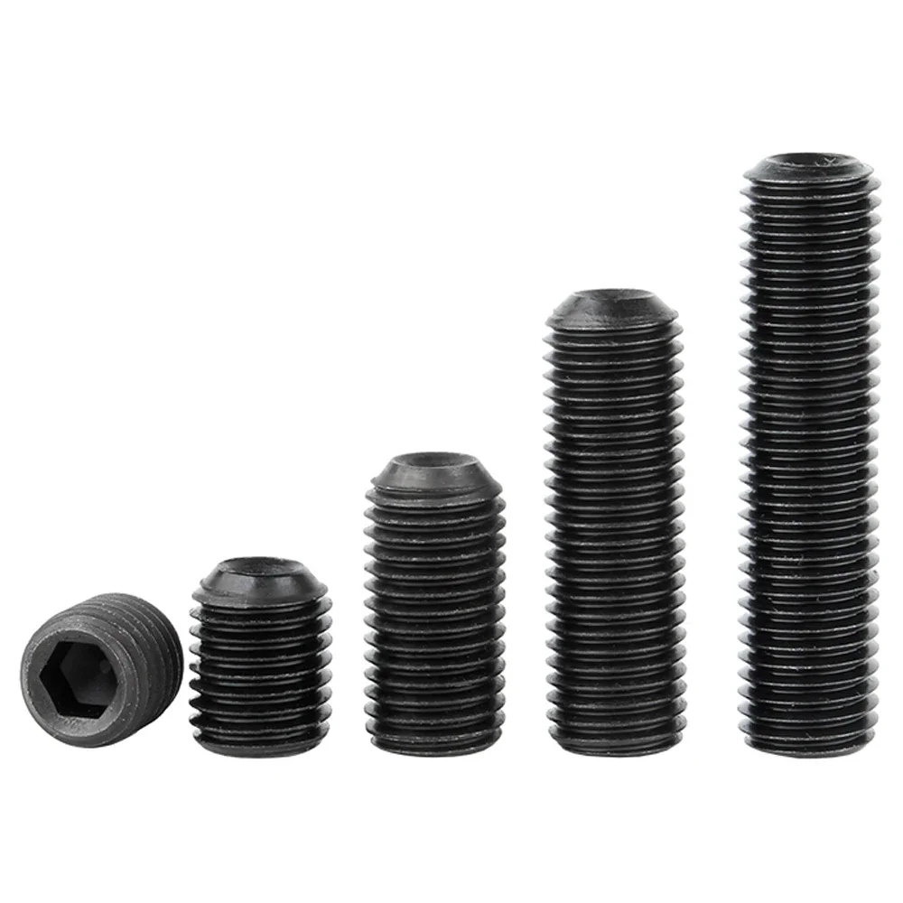 Hex Socket Set Screw 10Pcs M2 M2.5 M3 M4 M5 M6 M8 M10 Headless Cup Point 12.9 Grade Carbon Steel