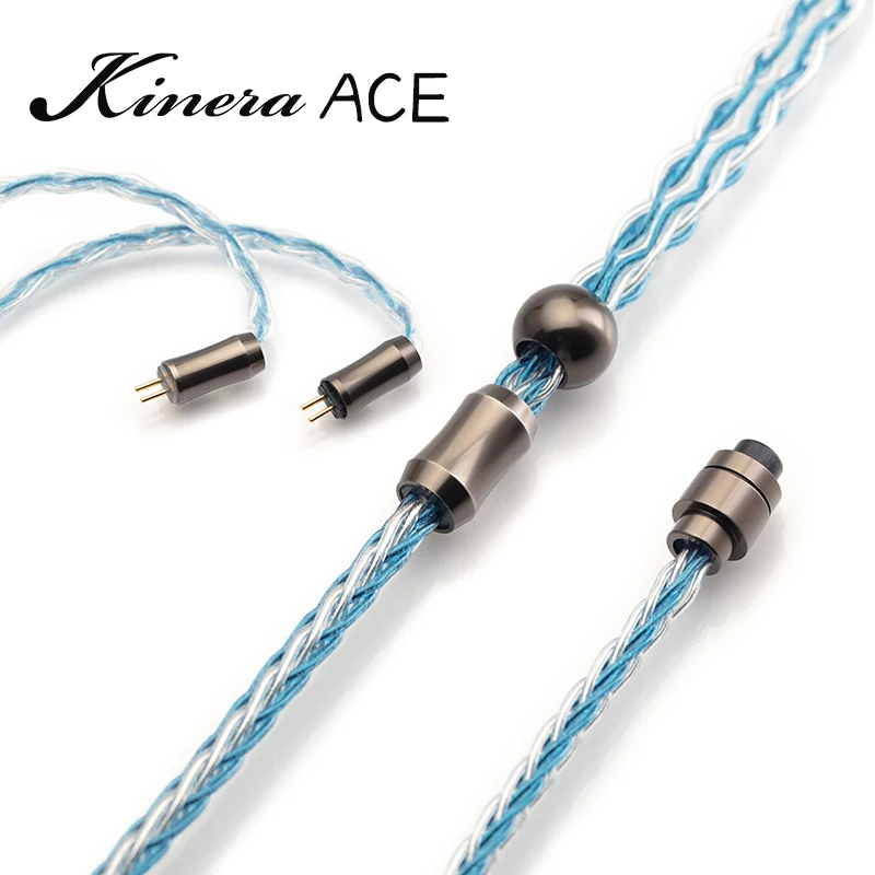

Обновленный кабель для наушников Kinera Ace OFC + OFC с посеребренным покрытием, 8-ядерный 3-мерный Плетеный, 2, 5 2 контакта/MMCX