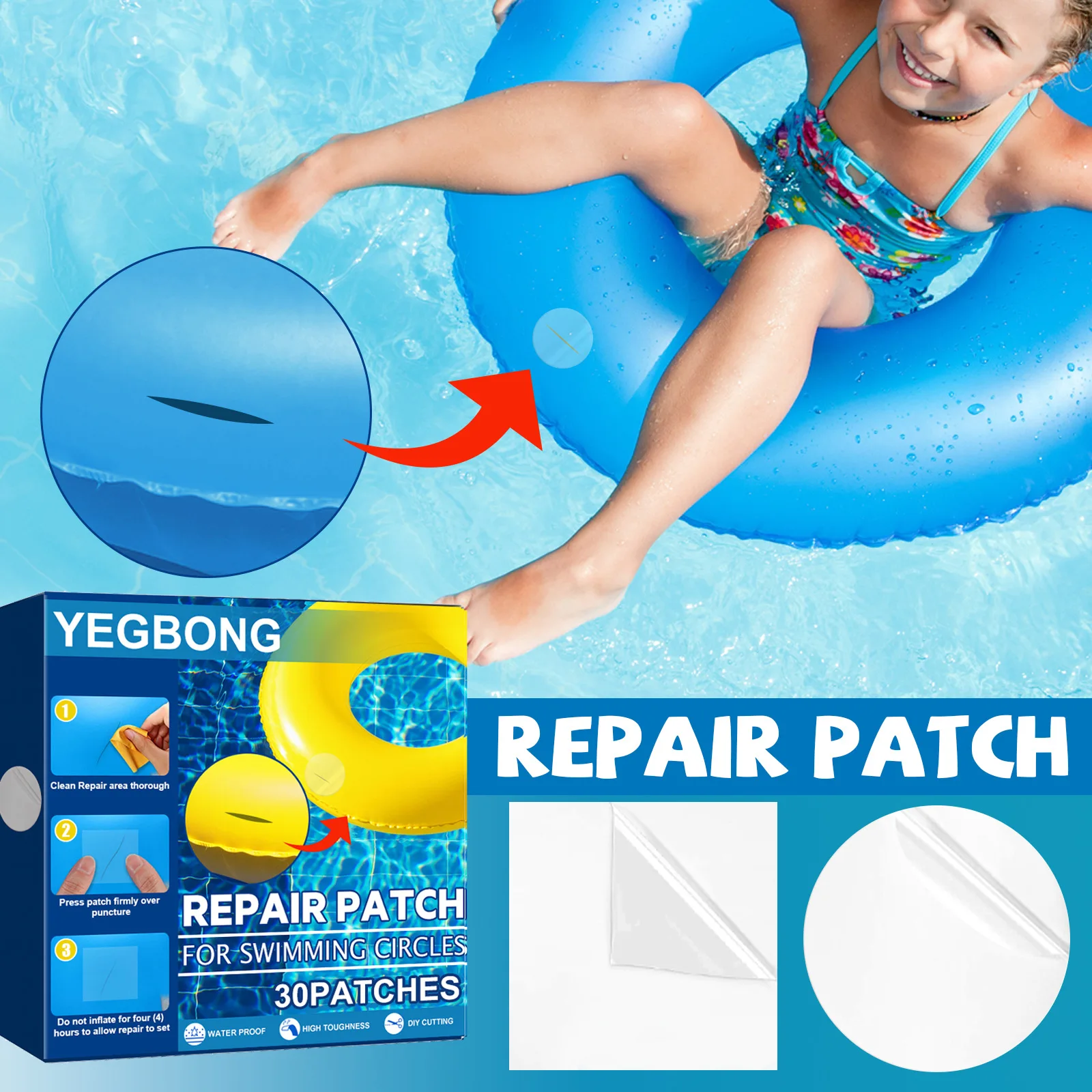 SwimmingPoolPVCRepairPatchGlueMultifunctionalSwimmingPoolRepairKitSwimmingPool
