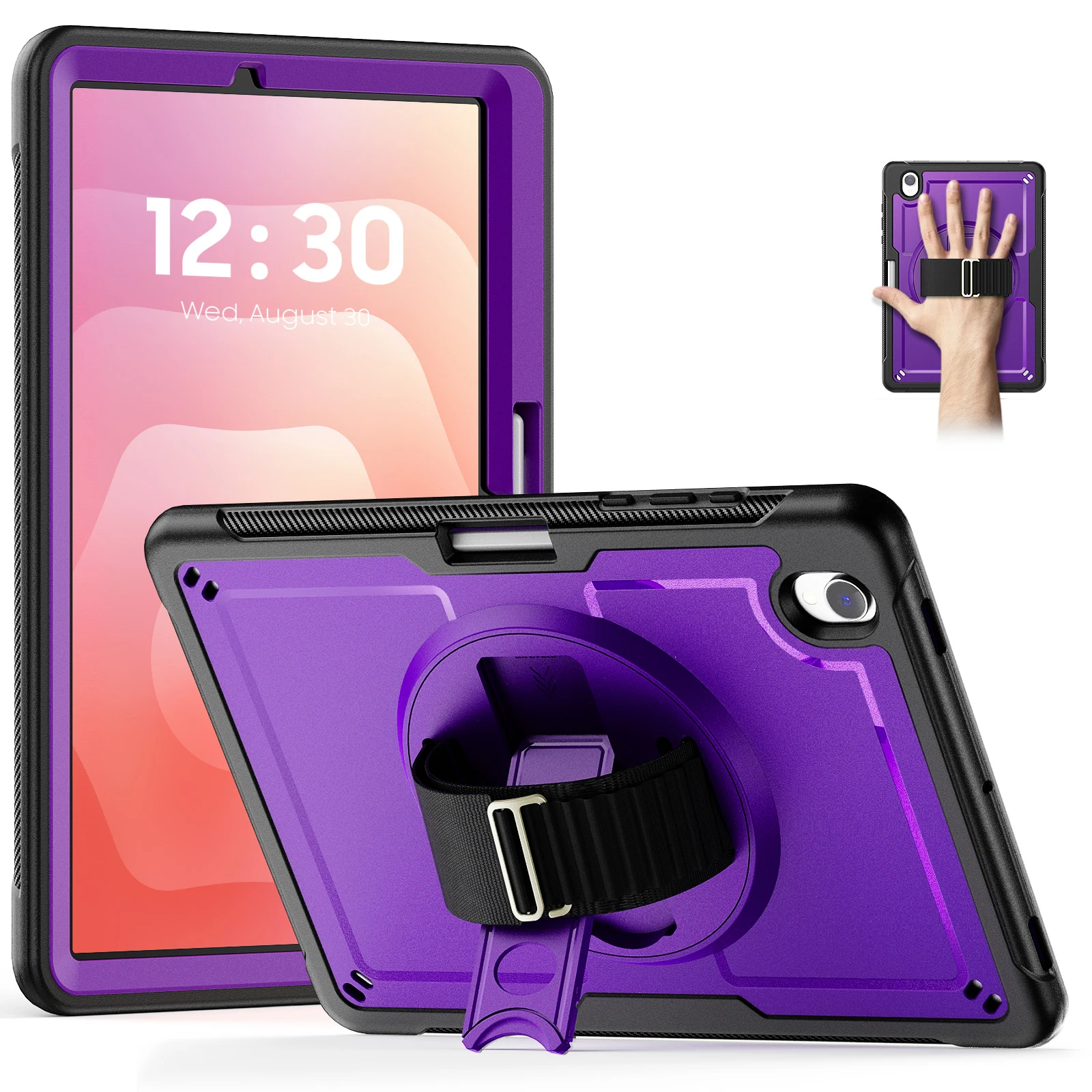 Heavy Duty Shockproof Tablet Stand Case with Hand Strap