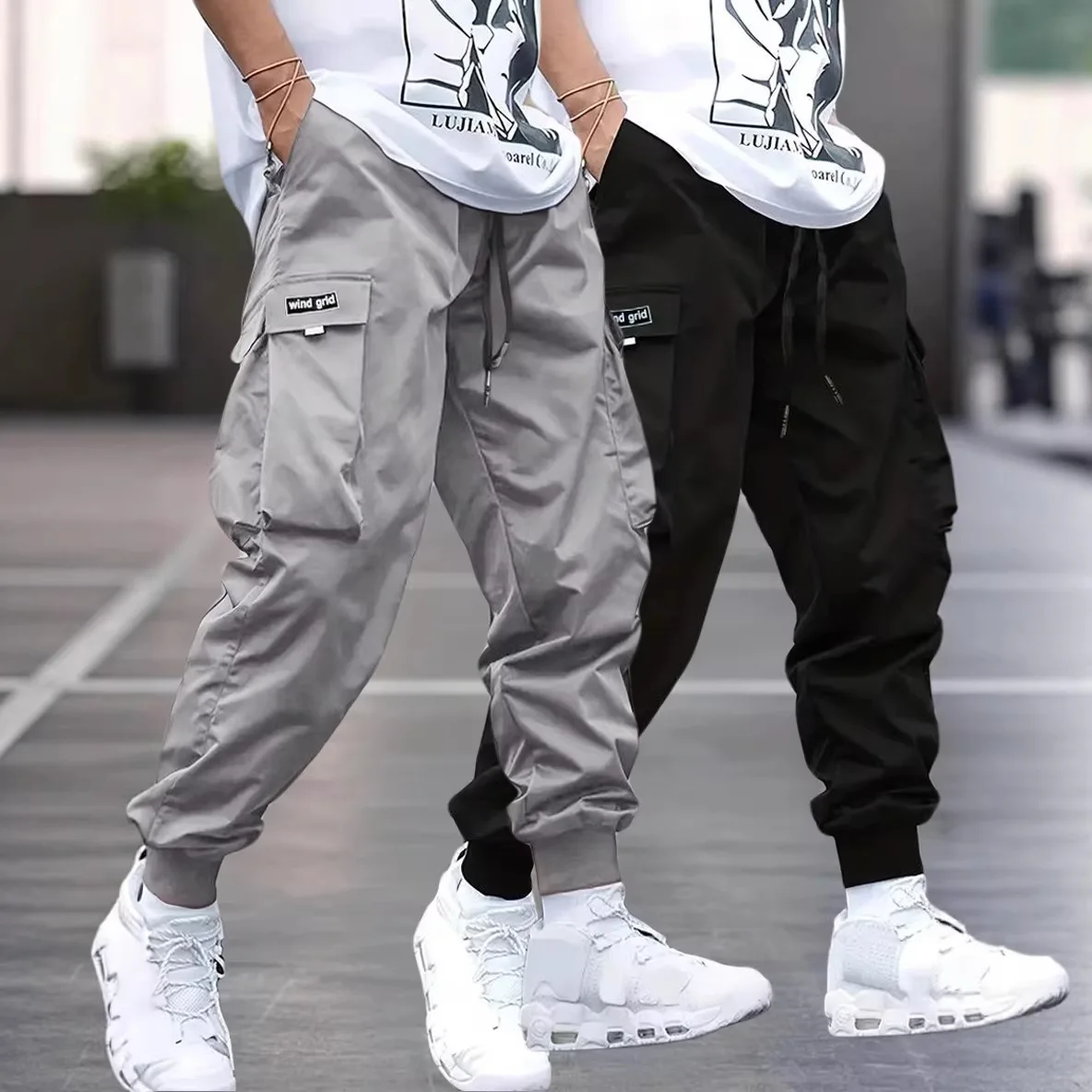 Loose Casual Men's Workwear Pants Spring Autumn New Style Trendy Brand Versatile Long Pants Polyester Blend Fabric for Daily...