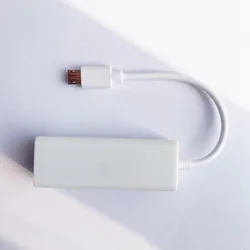 Ethernet Cable Splitter Adapter with USB to RJ45 Connection - High-Speed 100Mbps Network Card (MICRO USB)