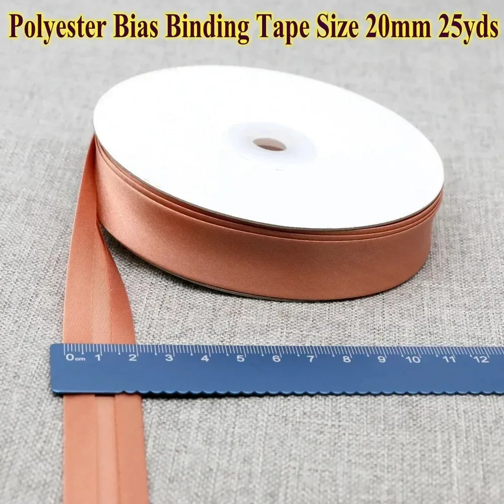 Polyester Satin Bias Binding Tape bias ribbon size:20mm 3/4" *25yds fold tape for DIY sewing garment accessories satin ribbons ribbon supplies satin ribbon sewing ribbon polyester ribbon fabric craft supplies