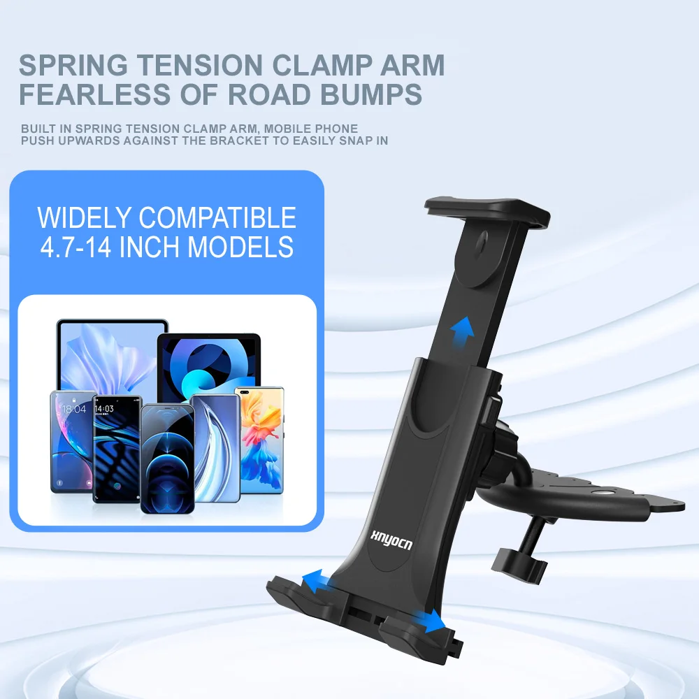 Universal 4-12 inch Tablet Stand Auto Car CD Slot Holder Mount Cell Phone Bracket for iPad Pro Air Mini 10.9 Samsung pad PC GPS